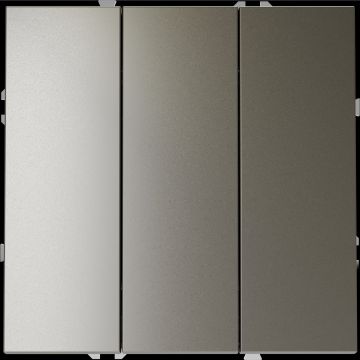 Выключатель встраиваемый Voltum S70 трехклавишный 10А, (шелк) VLS030104