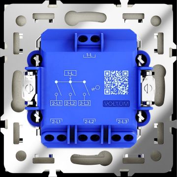 Выключатель встраиваемый Voltum S70 трехклавишный 10А, (шелк) VLS030104