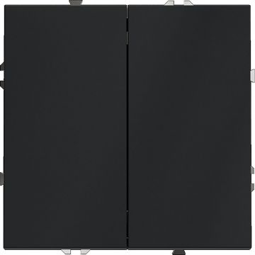 Выключатель с самовозвратом встраиваемый Voltum (Вольтум) S70 двухклавишный 10А, (графит) VLS020607