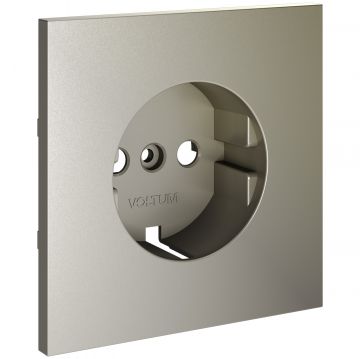 Накладка Вольтум для розетки с заземлением, S70 (шелк) VLS000604, Voltum
