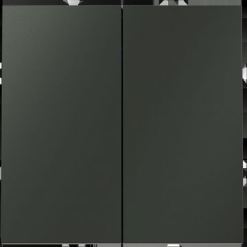 Выключатель с самовозвратом встраиваемый Voltum (Вольтум) S70 двухклавишный 10А, (титан) VLS020606