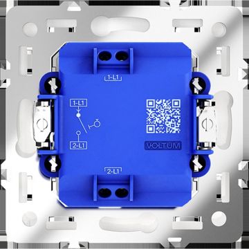 Выключатель с самовозвратом встраиваемый Voltum (Вольтум) S70 одноклавишный 10А, (белый матовый) VLS010602