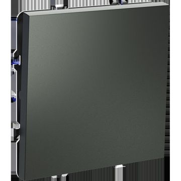 Выключатель с самовозвратом встраиваемый Voltum (Вольтум) S70 одноклавишный 10А, (титан) VLS010606