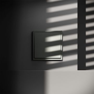 Выключатель с самовозвратом встраиваемый Voltum (Вольтум) S70 одноклавишный 10А, (титан) VLS010606