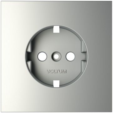 Накладка Вольтум для розетки с заземлением, S70 (сталь) VLS000605, Voltum