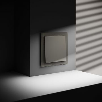 Выключатель с самовозвратом встраиваемый Voltum (Вольтум) S70 одноклавишный 10А, (шелк) VLS010604