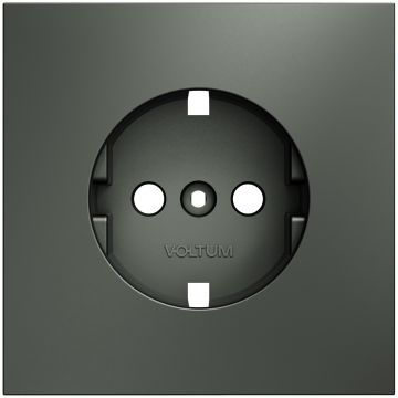 Накладка Вольтум для розетки с заземлением, S70 (титан) VLS000606, Voltum