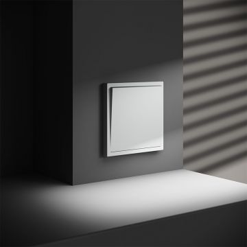 Перекрестный переключатель встраиваемый Voltum (Вольтум) S70 одноклавишный 10А, (белый матовый) VLS010502