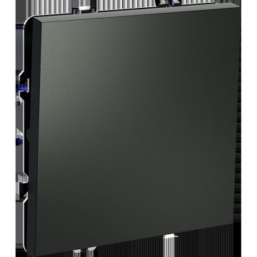 Перекрестный переключатель встраиваемый Voltum (Вольтум) S70 одноклавишный 10А, (титан) VLS010506