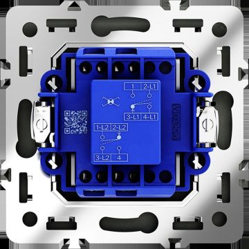 Перекрестный переключатель встраиваемый Voltum (Вольтум) S70 одноклавишный 10А, (титан) VLS010506