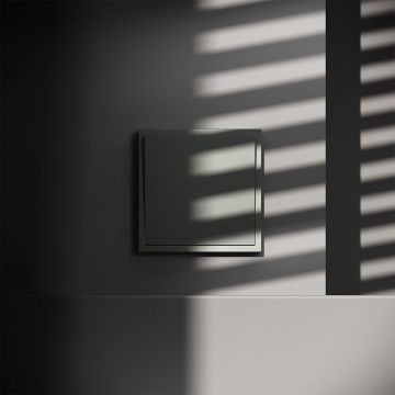 Перекрестный переключатель встраиваемый Voltum (Вольтум) S70 одноклавишный 10А, (титан) VLS010506