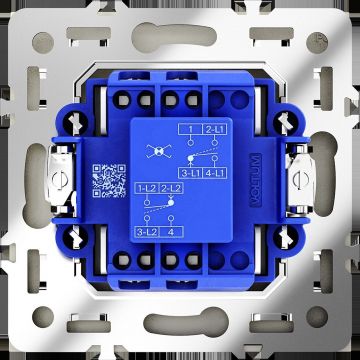 Перекрестный переключатель встраиваемый Voltum (Вольтум) S70 одноклавишный 10А, (шелк) VLS010504
