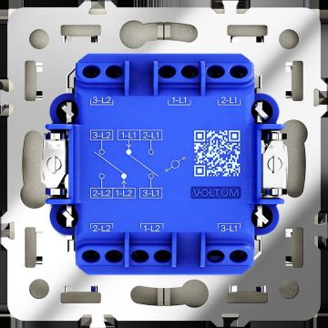 Проходной переключатель встраиваемый Voltum (Вольтум) S70 двухклавишный 10А, (шелк) VLS020304