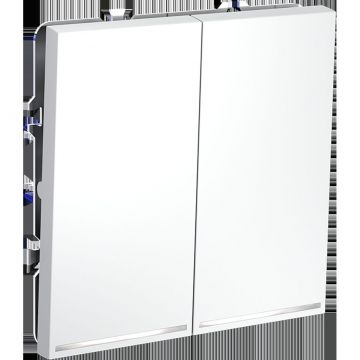 Проходной переключатель встраиваемый Voltum (Вольтум) S70 двухклавишный с подсветкой 10А, (белый матовый) VLS020402