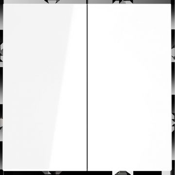 Выключатель встраиваемый Voltum (Вольтум) S70 двухклавишный 10А, (белый глянцевый) VLS020101