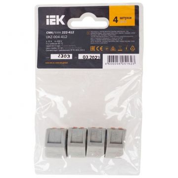 Клемма строительно-монтажная ИЭК СМК 222-412 (уп.4шт) IEK UKZ-004-412