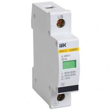 Ограничитель перенапряжения ИЭК ОПС1-C 1P KARAT IEK MOP20-1-C