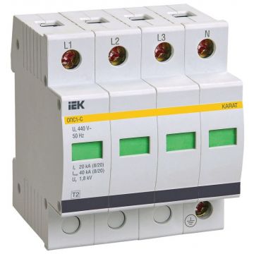 Ограничитель перенапряжения ИЭК ОПС1-C 4P KARAT IEK MOP20-4-C