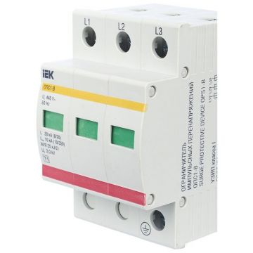 Ограничитель перенапряжения ИЭК ОПС1-B 3P KARAT IEK MOP20-3-B