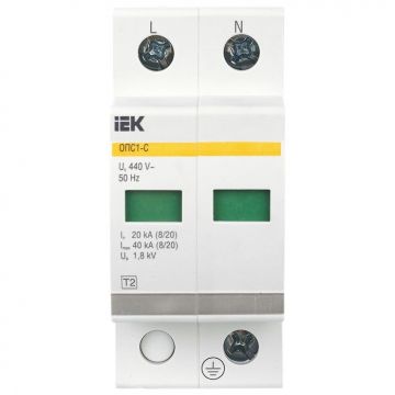 Ограничитель перенапряжения ИЭК ОПС1-C 2P KARAT IEK MOP20-2-C