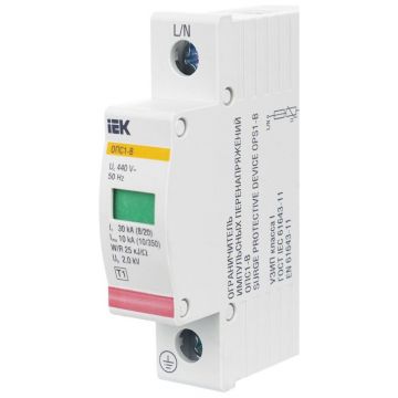 Ограничитель перенапряжения ИЭК ОПС1-B 1P KARAT IEK MOP20-1-B