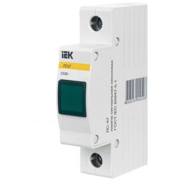 Лампа сигнальная ИЭК ЛС-47 зелёный KARAT IEK MLS10-230-K06