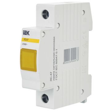 Лампа сигнальная ИЭК ЛС-47 жёлтый KARAT IEK MLS10-230-K05