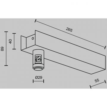 Основание настенное для блока питания Maytoni (Майтони) с вводом питания Maytoni Flarity TRA155CW-BB-BS