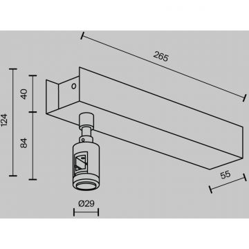 Основание потолочное для блока питания Maytoni (Майтони) с вводом питания Maytoni Flarity TRA156С-BB1-BS