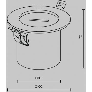 Потолочная чаша встраиваемая Maytoni (Майтони) с коннектором питания черная Parity TRA130RSC-2B