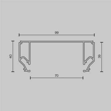 Профиль для ниши скрытого монтажа в натяжной потолок Maytoni (Майтони) ALM-9940-SC-W-2M