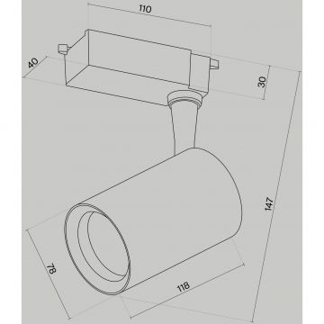 Трековый однофазный светодиодный светильник Maytoni (Майтони) Unity Vuoro TR003-1-10W4K-W-W