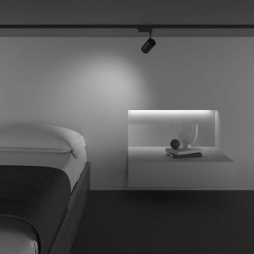 Трековый однофазный светодиодный светильник Maytoni (Майтони) Unity Vuoro TR003-1-6W3K-W-B