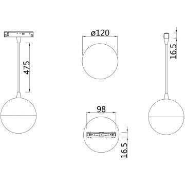 Трековый светильник Maytoni (Майтони) для магнитного шинопровода S35 Kiat TR018-2-10W3K-W