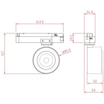 Трековый светильник Maytoni (Майтони) для однофазного шинопровода Unity Track Treo TR023-1-12B3K
