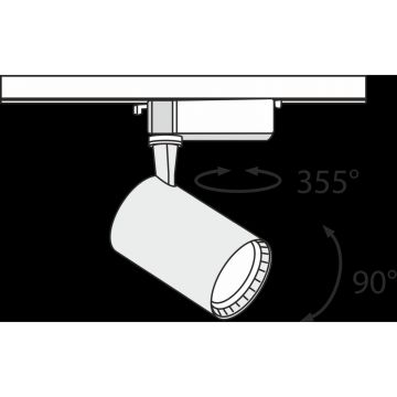Трековый светильник Maytoni (Майтони) для однофазного шинопровода Unity Track Vuoro TR003-1-12W3K-W