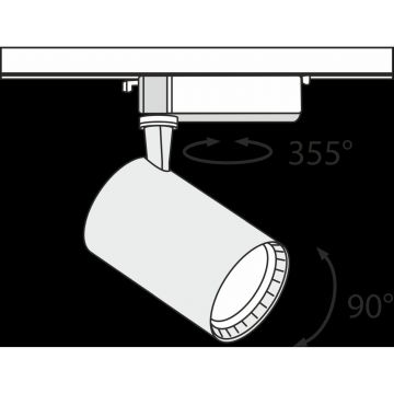Трековый светильник Maytoni (Майтони) для однофазного шинопровода Unity Track Vuoro TR003-1-17W4K-W