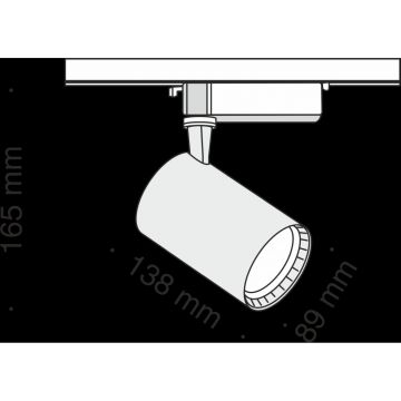 Трековый светильник Maytoni (Майтони) для однофазного шинопровода Unity Track Vuoro TR003-1-17W4K-W