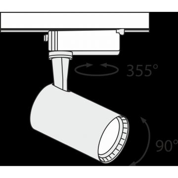 Трековый светильник Maytoni (Майтони) для однофазного шинопровода Unity Track Vuoro TR003-1-6W3K-B