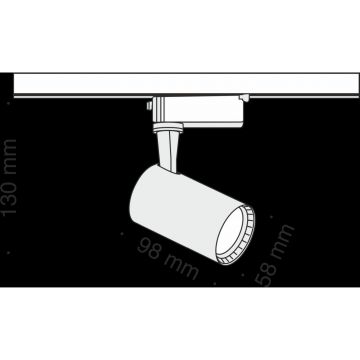 Трековый светильник Maytoni (Майтони) для однофазного шинопровода Unity Track Vuoro TR003-1-6W3K-B