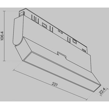 Трековый светодиодный диммируемый светильник Maytoni (Майтони) Exility Basis Rot Dim Dali TR036-4-12WTW-DD-W
