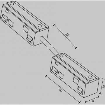 Коннектор Maytoni (Майтони) питания прямой гибкий 5см Exility TRA034CPC-42W-5-1