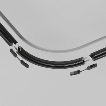 Коннектор Maytoni (Майтони) радиусный R300 Exility встраиваемый под ГКЛ 12,5мм, черный TRA044-angle.12B