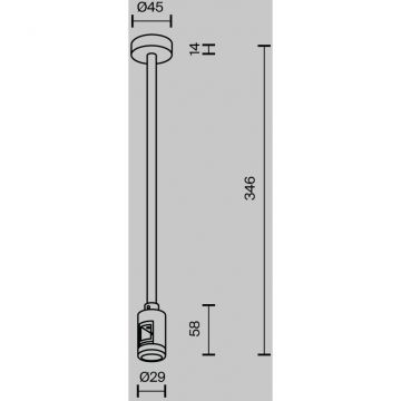 Крепление Maytoni (Майтони) потолочное 300 мм с вводом питания Flarity TRA158C-B1-B