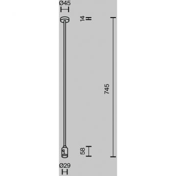 Крепление Maytoni (Майтони) потолочное 700 мм с вводом питания Flarity TRA159C-B1-BS