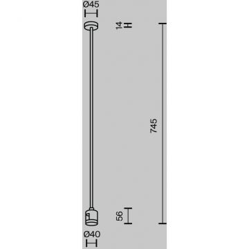 Крепление Maytoni (Майтони) потолочное 700 мм с прямым коннектор Maytoniом питания Flarity TRA159С-IPC1-BS