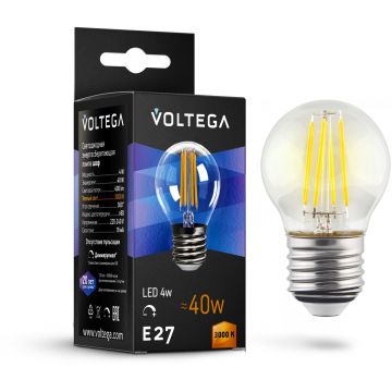 Лампа Voltega (Вольтега) филаментная диммируемая Globe dim E27 5W 3000K 8466