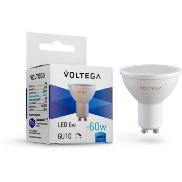 Светодиодная диммируемая лампа Voltega (Вольтега) Sofit dim GU10 6W 4000K 8458