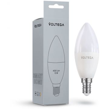 Светодиодная диммируемая лампа Voltega (Вольтега) Wi-Fi E14 5W 2700K VG 2427 свеча матовая