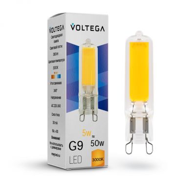 Лампа Voltega (Вольтега) светодиодная G9 5W, 400 Lm, 3000K, 220V IP20 Capsule G9 7181